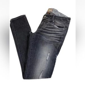 Paige Jeans Size 28 Gray Distressed Skinny Jeans 31x31